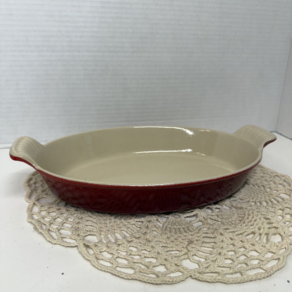 Le Creuset Au Gratin Dish Cerise Red 24 France